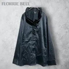 【FLORRIE BELL】　サテンフリルブラウス　ゆったり　羽織り　シャツ