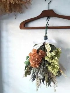 130 カシワバアジサイの2色スワッグ　柏葉紫陽花の2色スワッグ　約30cm