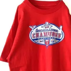 アメリカンリーグ チャンピオンズ テキサス Tシャツ レッド 赤 古着