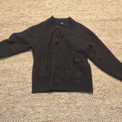 UNIQLO スフレヤーンカーディガン（長袖）グレー　Lサイズ