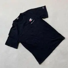 Champion Tシャツ 半袖 ブラック クルーネック 胸ポケット ロゴ L