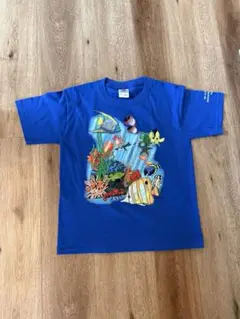 新品！グアムの博物館で購入した蓄光Tシャツ/150cm暗闇で光る魚