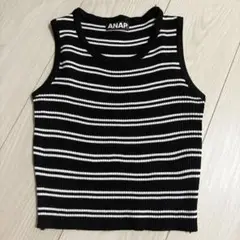 ANAP 黒白ストライプ タンクトップ