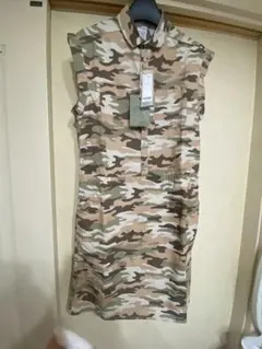 キャメルロード迷彩柄シャツワンピ新品S