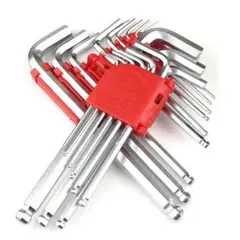 六角 ヘックス レンチ 9本 セット DIY 工具 ホルダー バイク 車