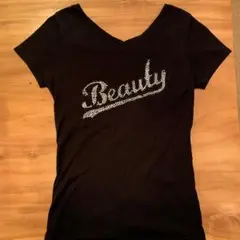 PRIVATE STAGE ラインストーン付きTシャツ 黒