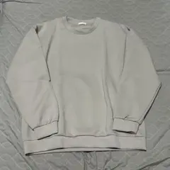【美品】GU ダブルフェイスプルオーバー L 生成り系