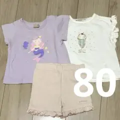 petit main Tシャツ　ショートパンツセット