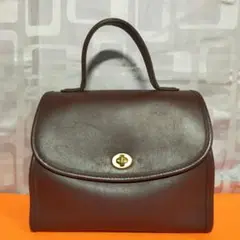 コーチ COACH ハンドバッグ オールドコーチ 本革 レザー 茶 ブラウン
