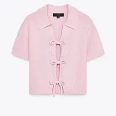 ZARA/リボンディテールニットトップス