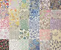 リバティタナローン　ハギレ　パッチワーク用　約6センチ角×30枚　6-④