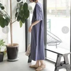 LAKOLE 2WAYサイドスリットTシャツワンピース