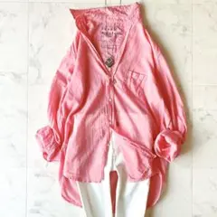 ☆EILEENモデル☆フランク＆アイリーン スキッパーシャツ ゆったり ピンク