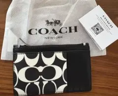 新品‼️COACH フラグメントケース ブラック/ホワイト