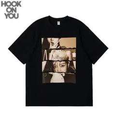 Jennie BLACKPINK ヴィンテージ加工 コットン 半袖 TシャツM