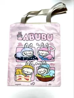 LABUBU トートバッグ ピンク ラブブ キャラクター ファスナー付き