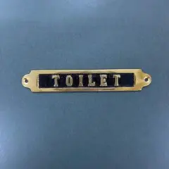 DULTON ブラスサイン TOILET トイレ 真鍮ドアプレート