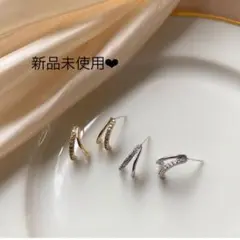 ピアス❤︎キラキラ*シンプル*おしゃれ*ゴールド*フープピアス*可愛い