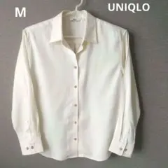 【新品】UNIQLO クリーム色 長袖シャツ 6つボタン