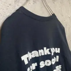 ギルダン 古着 パンデミック 企業系 両面プリント Tシャツ 半袖 黒色 XL