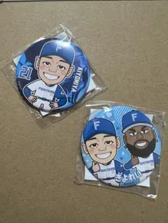 ファイターズガチャ　清宮　レイエス　缶バッジ