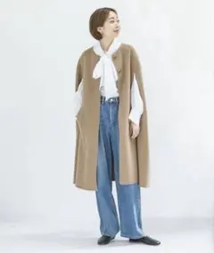 美品✨noble ノーブル　ポンチョ　ケープコート　羽織り　ウール　リバーシブル 2025年最新】Noble レディース ポンチョ・ケープコートの人気