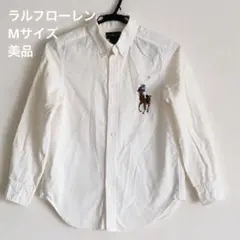 ラルフローレン　ホワイト　コットンシャツ　Mサイズ相当