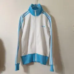 【激レア✨】90s adidasトラックジャケット ホワイト スカイブルー