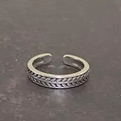 シルバー s925 リング ツイスト リーフ柄 メキシカン ヴィンテージ 指輪