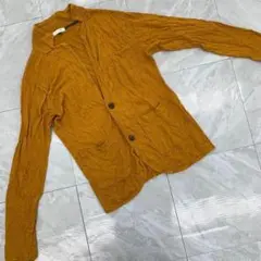 a.v.v HOMME カーディガン マスタード ニット ポケット付き 前開き
