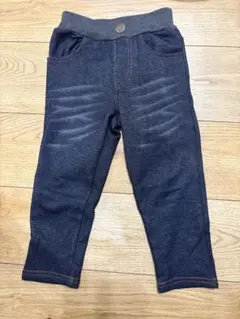 西松屋 キッズ デニム風パンツ 100cm 裏起毛