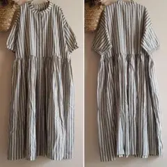 新品　SM2☆ブラック／スタンドカラーワンピース