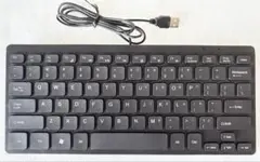 【美品】K1000 USB有線キーボード ミニ 英語配列78キー 小型 薄型
