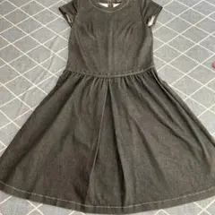 IKUKO 半袖デニムフレアワンピース 2
