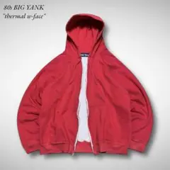 80s BIGYANK zipパーカー 裏サーマル ダブルフェイス 短丈 80s BIGYANK zipパーカー 裏サーマル ダブルフェイス 短丈