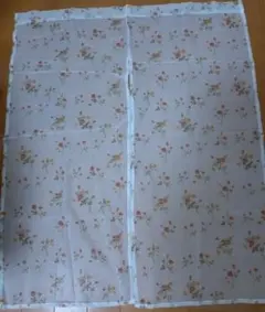 【未使用】花柄のれん2枚セット（ピンク・青）