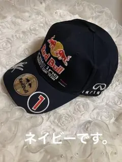 希少/レッドブル/キャップ帽子【ネイビー　ロゴ　刺繍】f1 レーシング