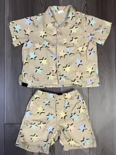 【美品】ブリーズ 星柄半袖シャツとショートパンツセット 110cm