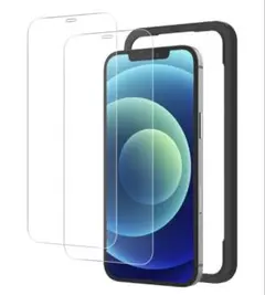 NIMASO iPhone12/12Pro用保護フィルム ガイド枠付　2枚セット