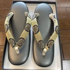 グレーの和風草履