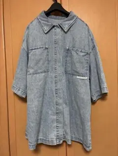 LEPSIM BIGデニム5分袖シャツチュニック