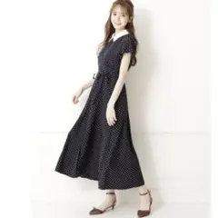 美品　Rirandture（リランドチュール） ドットシャツ　ワンピース