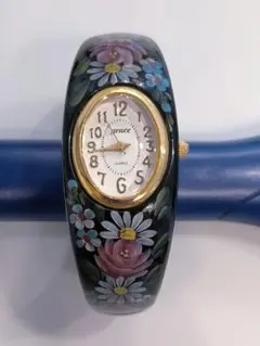 トールペインティング　クオーツ腕時計