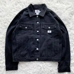 calvin klein jeans デニムジャケット ブラック USA 90s