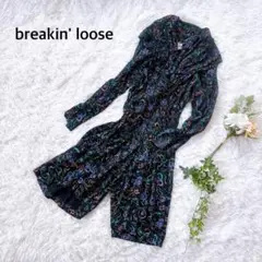 【ヴィンテージ】breakin' loose オールインワン　総柄　派手　長袖