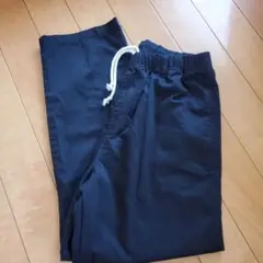 黒 イージーパンツ ゴムウエスト