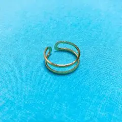 【新品】ゴールドダブルリング レディース