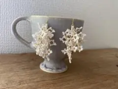 タティングレース✳︎ボリューム ピアス✳︎ホワイト