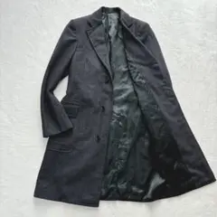 【美品】ベルベスト　チェスターコート　ヘリンボーン　ウール　ロングコート