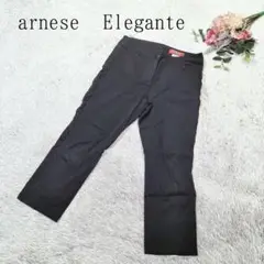 【アーネスエレガンテ】レディース クロップドパンツ ブラック フリーサイズ